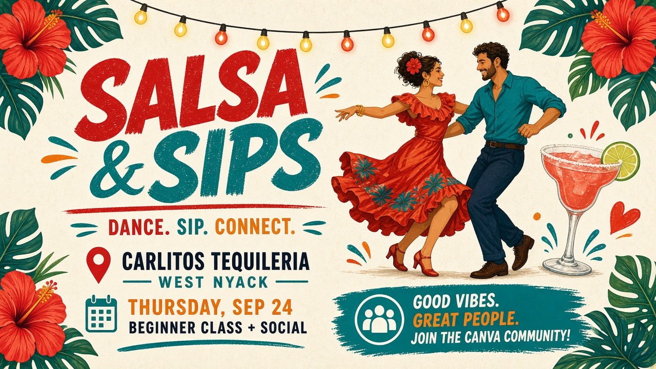 Salsa & Sips flyer