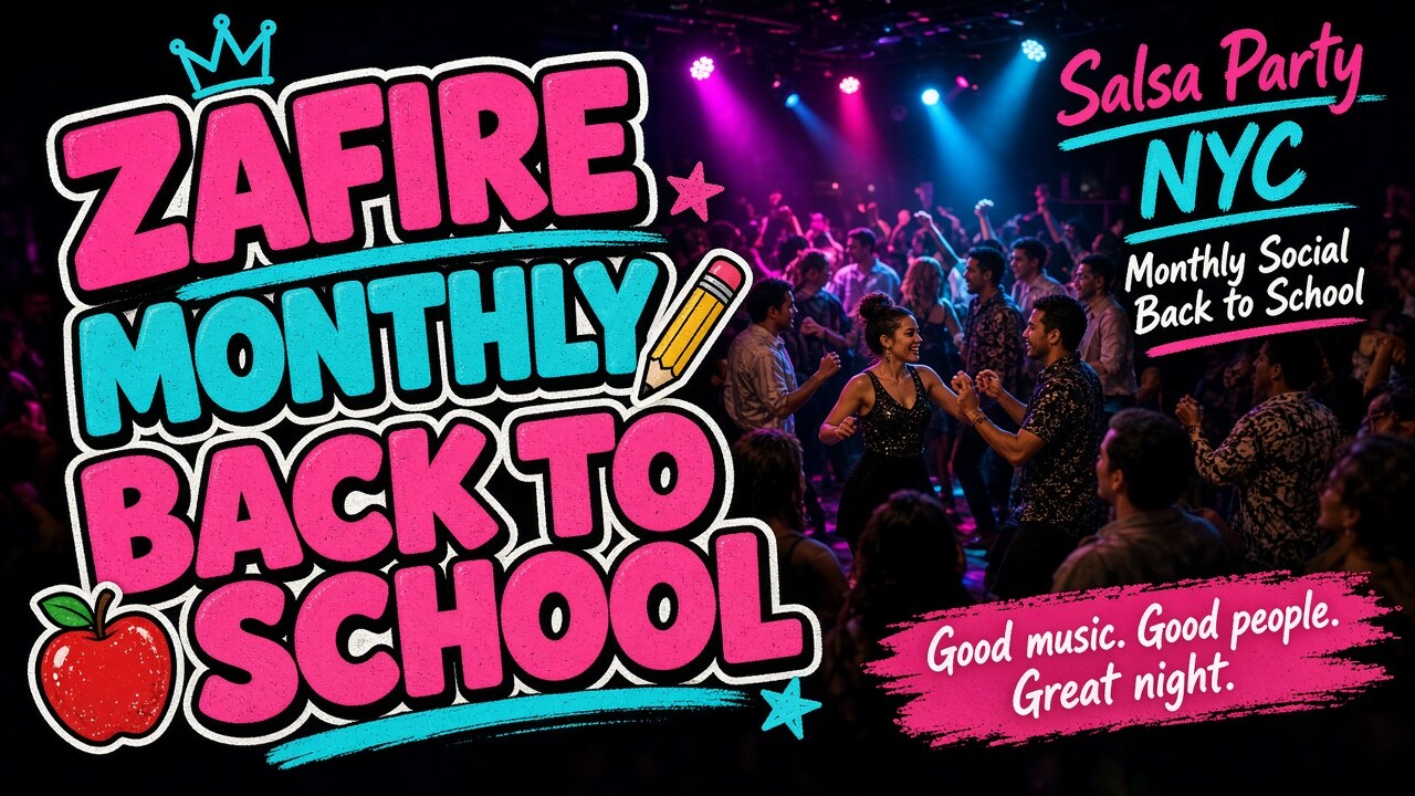 Zafire Monthly Social — Back to School flyer