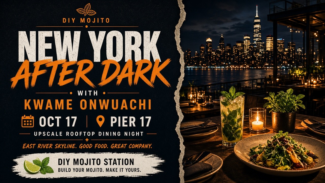New York After Dark with Kwame Onwuachi flyer