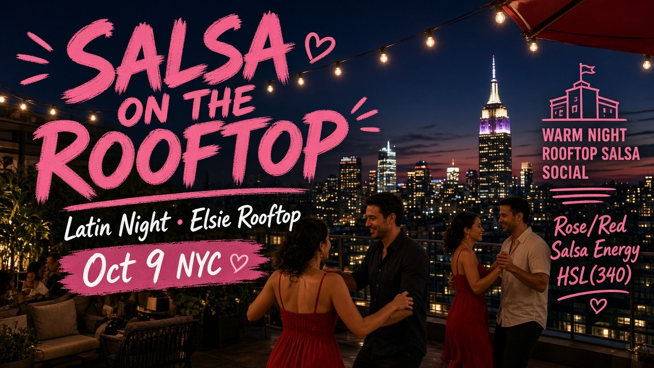 Salsa on the Rooftop: Latin Night flyer