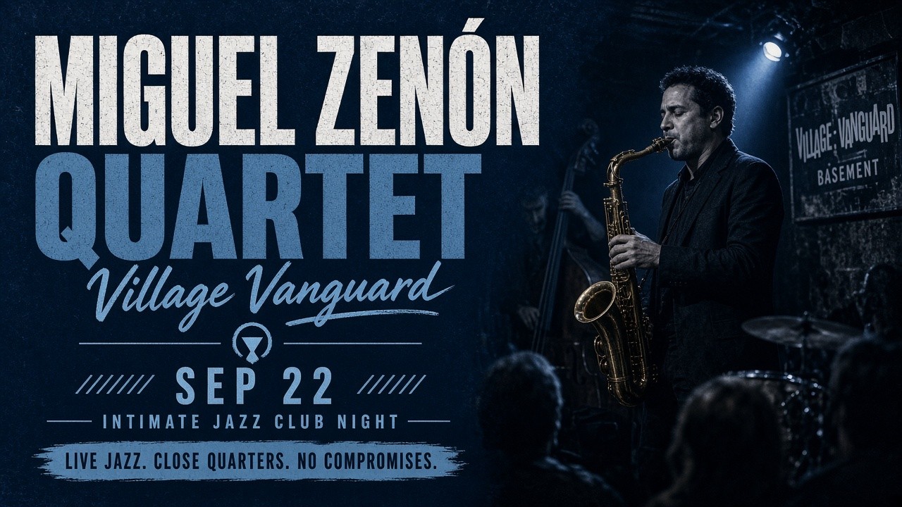 Miguel Zenón Quartet flyer
